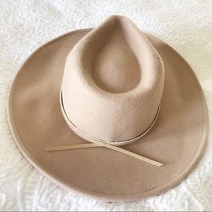 FREE PEOPLE TAUPE WOOL HAT
